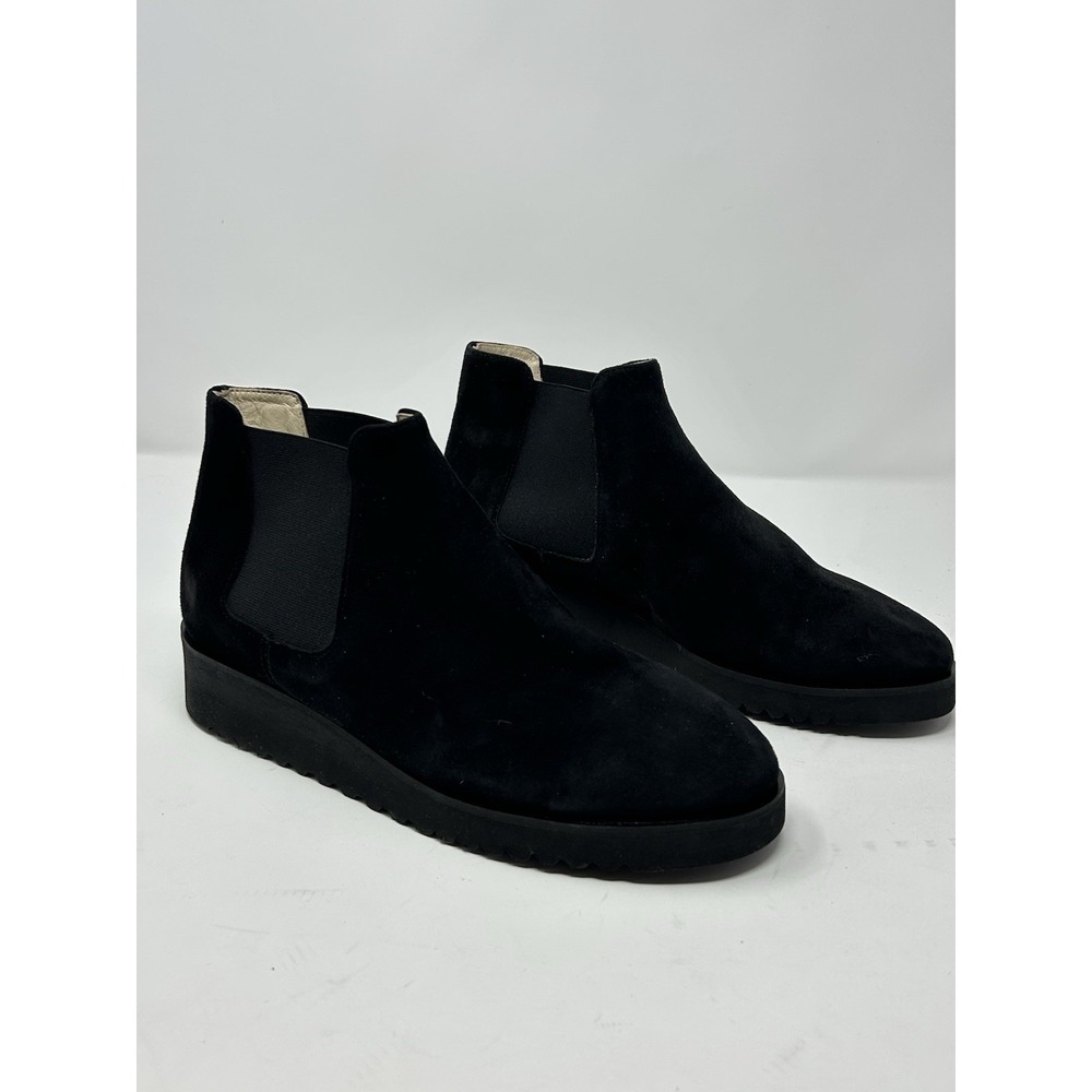 Amalfi by Rangoni Black Suede‎ Chelsea Ankle Boots Made in Italy 6.5 N NWD